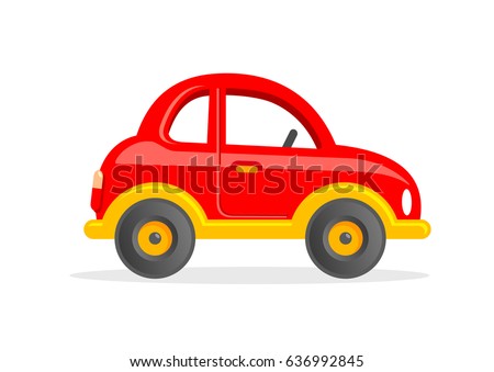Toy Car. Cartoon Vector Illustration.