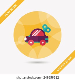 toy car flat icon with long shadow,eps10
