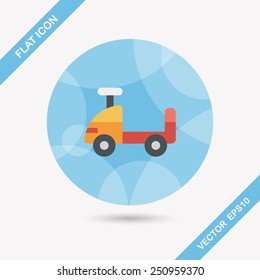toy car flat icon with long shadow,eps10