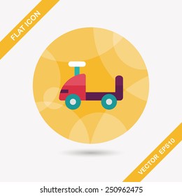 toy car flat icon with long shadow,eps10