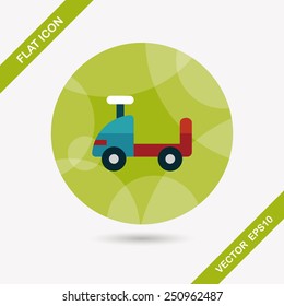toy car flat icon with long shadow,eps10