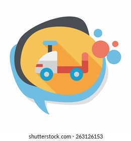toy car flat icon with long shadow,eps10