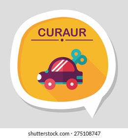 toy car flat icon with long shadow,eps10