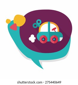 toy car flat icon with long shadow,eps10