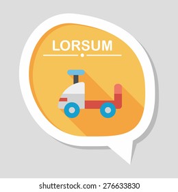 toy car flat icon with long shadow,eps10