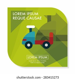 toy car flat icon with long shadow,eps10