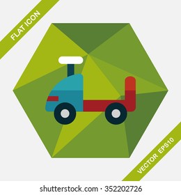 toy car flat icon with long shadow,eps10