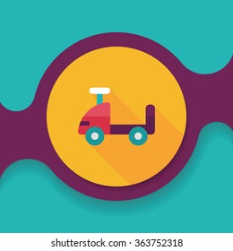 toy car flat icon with long shadow,eps10