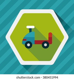 toy car flat icon with long shadow,eps10