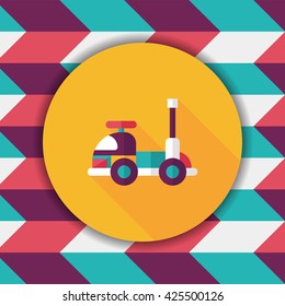 toy car flat icon with long shadow,eps10