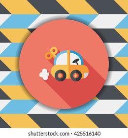 toy car flat icon with long shadow,eps10