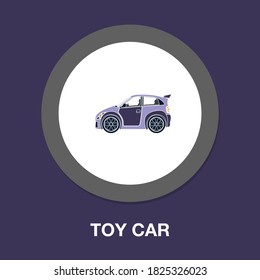toy car flat icon - simple, vector, icon for website design, mobile app, ui. Vector Illustration