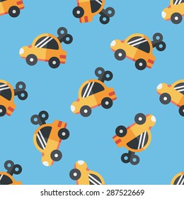 toy car flat icon,eps10 seamless pattern background
