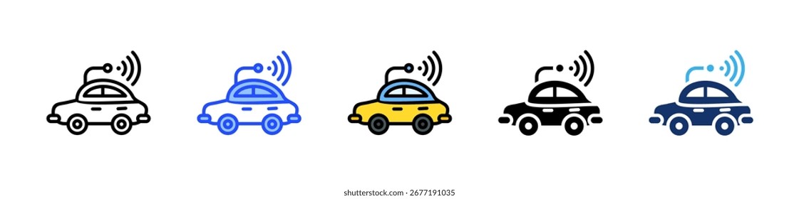 Toy Car Icon Collection With Multiple Styles