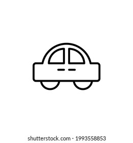 Toy car icon flat element. Vector illustration of toy car icon flat isolated on clean background for your web mobile app logo design.