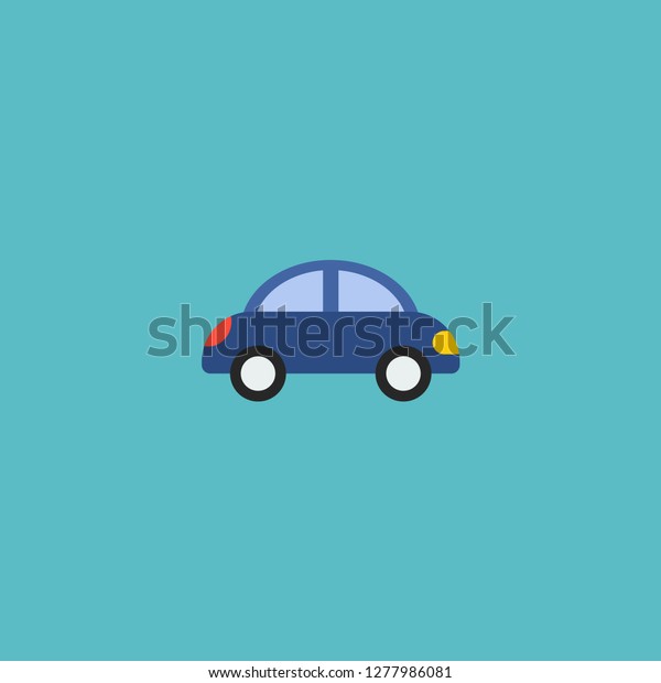Toy car icon flat element. Vector illustration of\
toy car icon flat isolated on clean background for your web mobile\
app logo design.