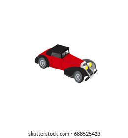 Toy car icon isolated vector illustration on white transparent background