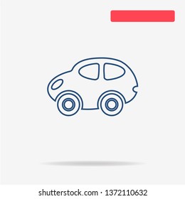 Toy car icon. Vector concept illustration for design.