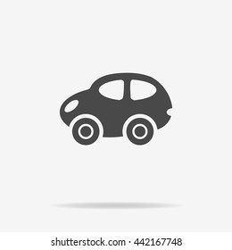 Toy car icon. Vector concept illustration for design.