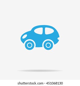 Toy car icon. Vector concept illustration for design.