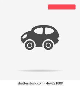 Toy car icon. Vector concept illustration for design.