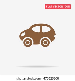 Toy car icon. Vector concept illustration for design.