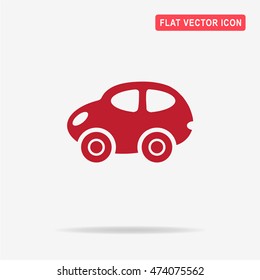Toy car icon. Vector concept illustration for design.