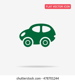 Toy car icon. Vector concept illustration for design.