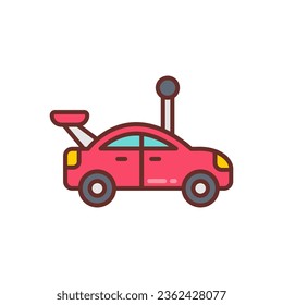 Icono de coche de juguete en vector. Ilustración