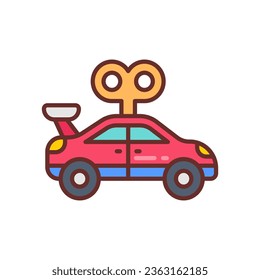 Icono de coche de juguete en vector. Ilustración