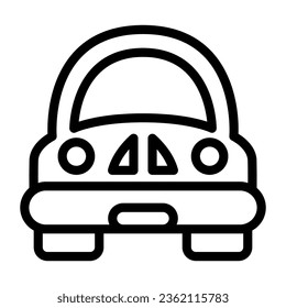 Toy car line icon, Kids toys concept, Funny car sign on white background, children automobile icon in outline style for mobile concept and web design. Vector graphics