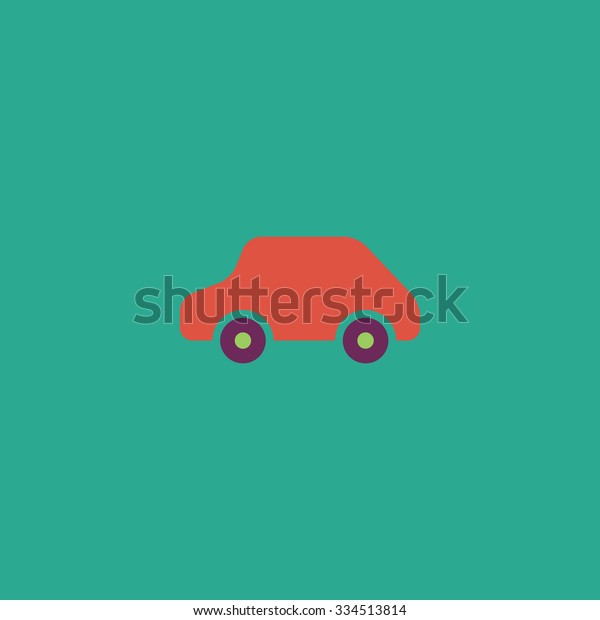 Toy Car logo template. Colorful vector\
icon. Simple retro color modern illustration pictogram. Collection\
concept symbol for infographic project and\
logo