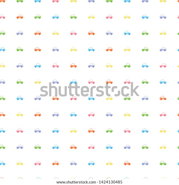 Toy\
car pattern. Vector seamless pattern. Customized fun background.\
For cards, baby shower, paper, fabric, wallpaper.\
