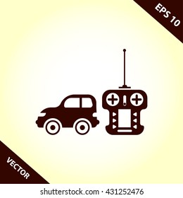 toy car with remote control icon. toy car with remote control vector illustration