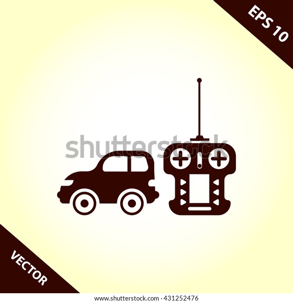 toy car with remote control icon. toy car\
with remote control vector\
illustration
