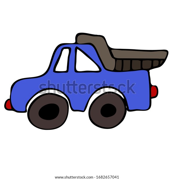 Toy car\
simple, hand draw, vector\
illustration