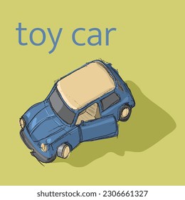 toy car sketch pencil style