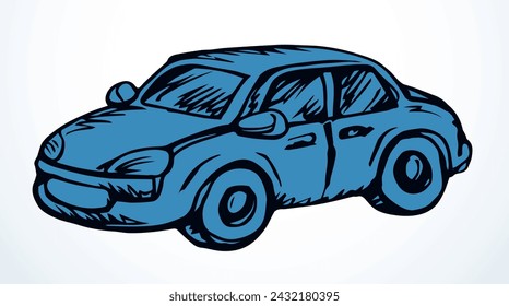 Toy Car. Vector drawing icon