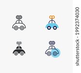 toy car vector icon battery remote control