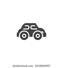 Toy Car vector icon. filled flat sign for mobile concept and web design. Car toy glyph icon. Symbol, logo illustration. Vector graphics