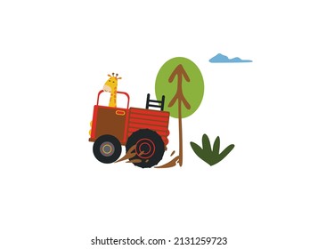 toy car, vector illustration on a white background