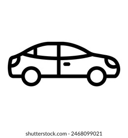 Spielzeugauto-Vektorgrafik-Linie-Symbol-Design