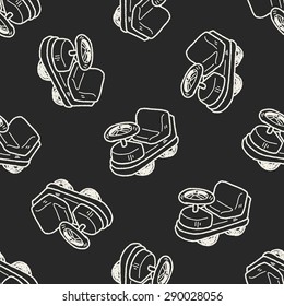 toy cart doodle seamless pattern background