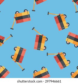 toy cart flat icon,eps10 seamless pattern background