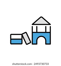 Toy Castle icon vector stock illustration