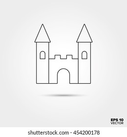 Toy Castle Line Icon Vector