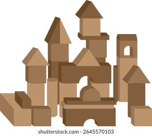 Spielzeugschloss aus Würfeln