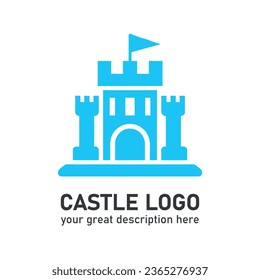 Icono vectorial de castillo de juguete. signo plano relleno para concepto móvil y diseño web. Castillo con icono de glifo de torres. Símbolo, ilustración del logotipo. Gráficos vectoriales