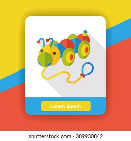 toy Caterpillar flat icon