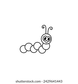 toy caterpillar, sketch of a vector drawing, isolated on a white background.